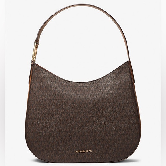 Michael Kors Kensington Large Signature Logo Hobo Shoulder Bag - Picture 1 of 7